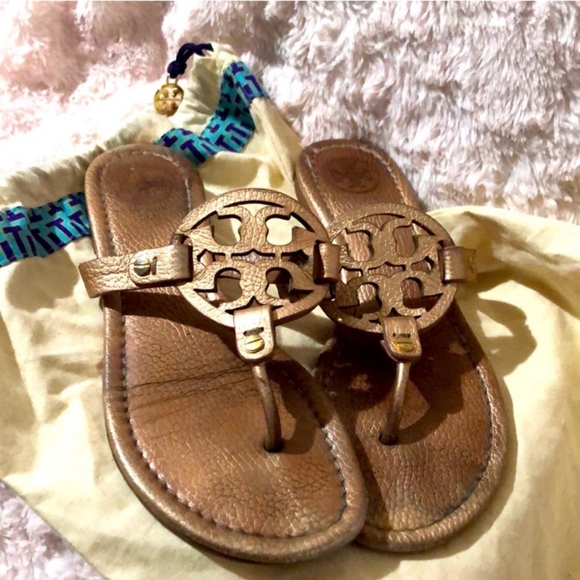 Tory Burch Shoes - Tory Burch rose gold sandals women's size 7